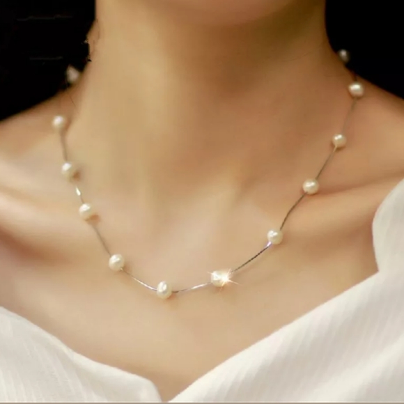 Elegant Pearl Single Strand Necklace - Picture 2 of 7